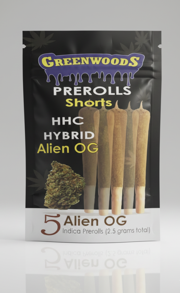 Greenwoods 5 pack pre rolls - Alien OG