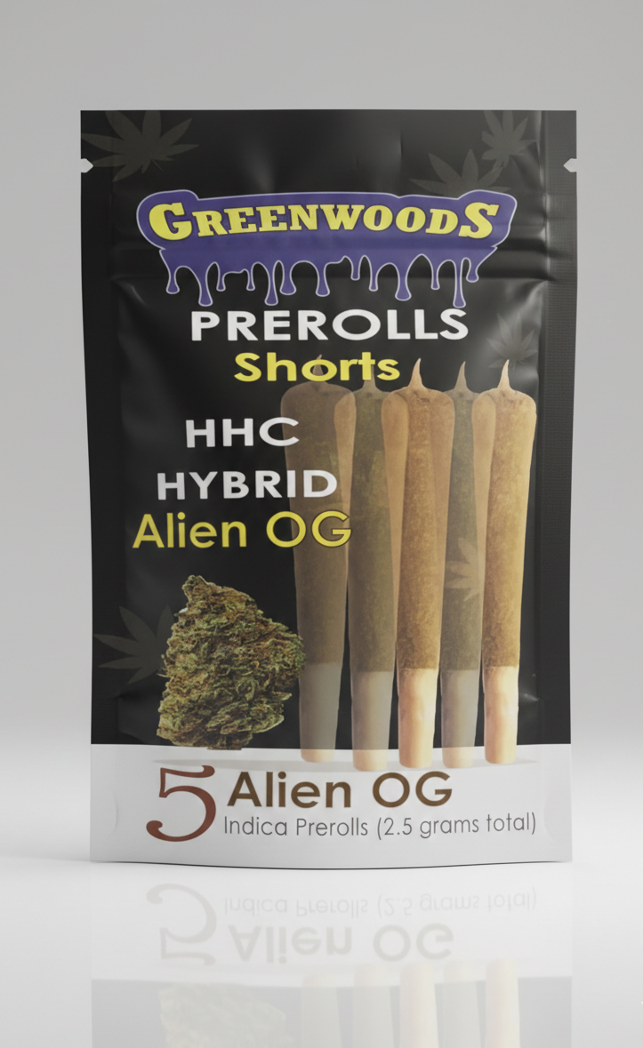 Greenwoods 5 pack pre rolls - Alien OG